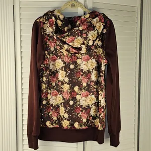 Volcom Womens Burgundy Nelson Fleece Full Zip Hoodie Jacket Medium‎ thumbnail 2