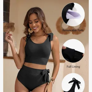 Yonique High Waisted Tummy Control Bikini Modest Bathing Suit 2PC swimsuit thumbnail 6