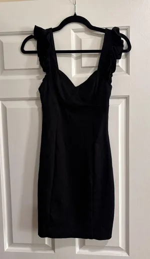 Olivaceous Mini Dress Black thumbnail 1