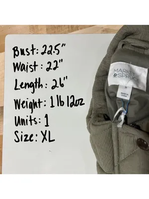 Market & Spruce Quilted Field Jacket Olive Green Size XL NWT thumbnail 11