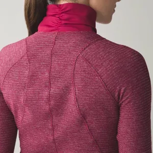 75. Lululemon runderful sz 4 1/2 zip mini check pique bordeaux drama heather thumbnail 3