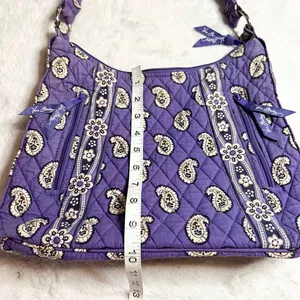 Vera Bradley Simply Violet Purple Paisley Quilted Shoulder Bag Retired Pattern thumbnail 6
