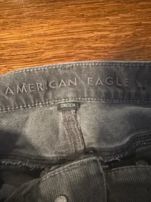 American Eagle Outfitters Gray Patterned Wide-Leg Chinos thumbnail 3