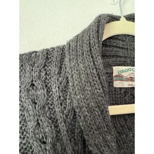 Aran Crafts Ireland Merino Wool Cable Knit Cardigan Sweater Size Small thumbnail 4
