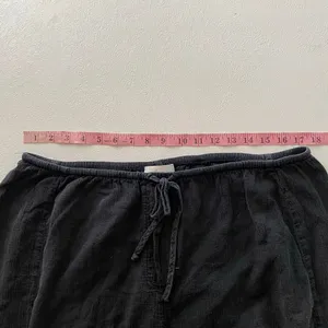 Soft Surroundings Black Linen Blend Wide Leg Cargo Pants Women’s L Boho Resort thumbnail 5