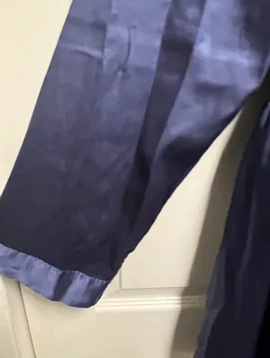Victoria's Secret Navy Satin Short Robe thumbnail 5