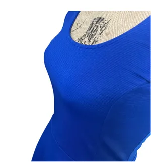 H&M Royal Blue Sleeveless Fit-and-Flare Minidress thumbnail 6