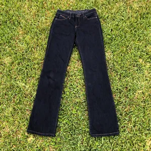 Wrangler Q Baby Jeans Bootcut Dark Blue Stretch Denim Women's 3/4 x 34 thumbnail 4