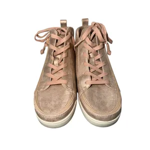 Billy Footwear Rose Gold Metallic Sneaker Lace Mid Top Wide Adaptive Shoes 8W thumbnail 3