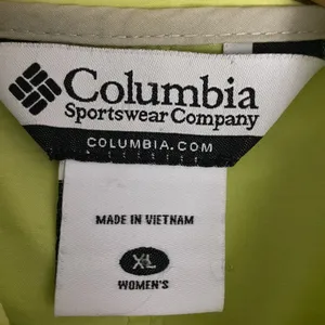 COLUMBIA Omni-Shade womens neon/yellow full zip hooded light jacket size XL thumbnail 9