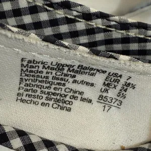 American Eagle Gingham Print Platform Wedges Shoes Women’s Size 7 Black White thumbnail 2