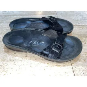 Birkenstock Alpro Black‎ Patient leather Sandals 39 L8 M6 thumbnail 3