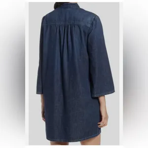 AG Denim Jean Shift Dress Bell-Sleeve Cotton Size XS NWT‎ thumbnail 2