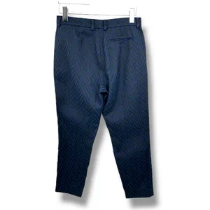 Madewell Et Sezane pants women's 4 crop chevron career dress trouser blue black thumbnail 4