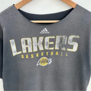 Los Angeles Lakers off the shoulder top thumbnail 2