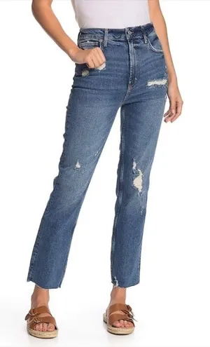 Free People We the Free Raw Hem Distressed Jeans‎ in Blue Size 25 thumbnail 1