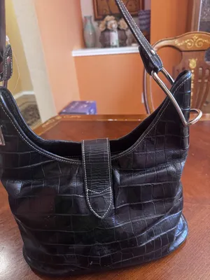 Dooney & Bourke Croc Embossed Genuine Leather Shoulder Bag MADE IN USA thumbnail 6