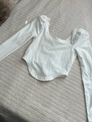 Free people willow white boho corset lace up crop cotton long sleeve top M thumbnail 6