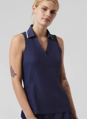 Athleta Every Day Polo Ultra=Lightweight Tank Top‎ Size Small Navy Blue thumbnail 1
