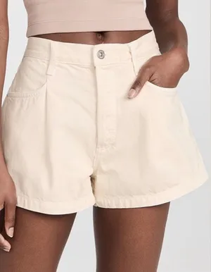 NWT Citizens of Hummanity Franca Pleated Short in Marzipan Cream Size 28 thumbnail 1