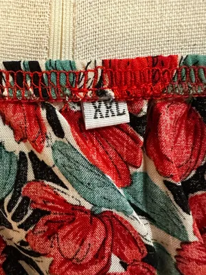 Red Floral Halter Midi Dress Size XXL thumbnail 12