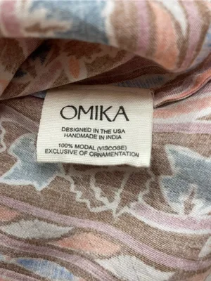 Omika Cala Blouse in Nitara Peach Peasant Boho Tassel Sz M 💛🎀 thumbnail 9