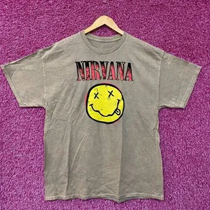 Nirvana Nevermind Tour Smiley Promo Art Grunge Tee XL thumbnail 3
