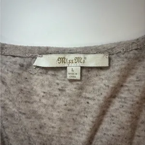 Miss Me Gray Floral Lace Tank Top thumbnail 7