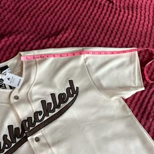NWT Unshackled Oversized Baseball Jersey XXL White thumbnail 8