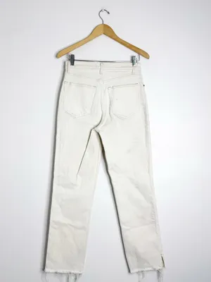 Abercrombie & Fitch 90s Straight Ultra High Rise Jeans Size 6/28 Cream thumbnail 2
