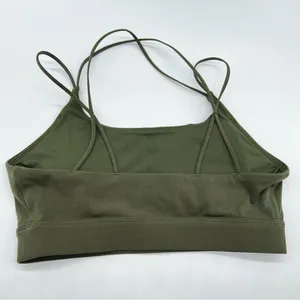 Peloton Dark Green Sports Bra w/Pink Ombre Spellout-Size M thumbnail 3