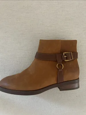 VIONIC Rhiannon Bootie Western, Cognac Oil Nubuck, Size 7.5, NWOT thumbnail 4