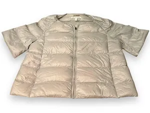 Zara TRF Speciale Italia White Duck Down Quarter Sleeve Puffer Jacket thumbnail 1