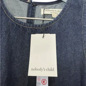Nobody’s Child Palermo Racer Denim Dress Blue Sleeveless Mini Size 6 thumbnail 5
