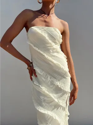 Princess Polly Boyle Maxi Dress Yellow Size 2 Strapless thumbnail 12