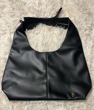 Black Faux Leather Victoria’s Secret Hobo Bag thumbnail 1