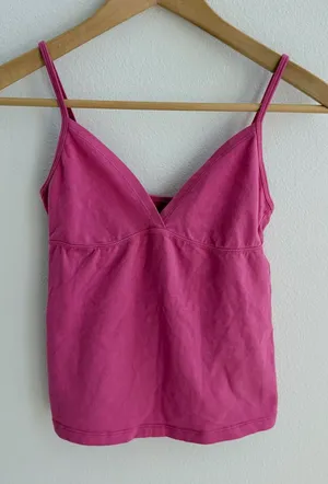 Brandy Melville Amara Tank Pink V-Neck Cami Top thumbnail 1