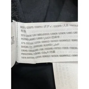 Abercrombie & Fitch Women's Black Linen High Rise Mini Flare A-Line Skirt Sz L thumbnail 6