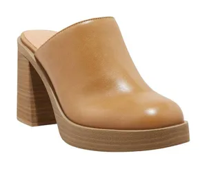 Universal Thread Tess Platform Mule Heels with Memory Foam Insole Tan Brown 11M thumbnail 1