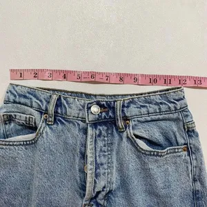 PacSun High Rise Straight Leg Jeans Size 23 Light Wash Raw Hem thumbnail 6