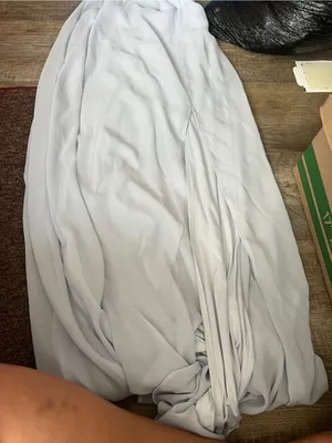 Birdy Grey Strapless Light Blue Bridesmaid Gown with Side Slit thumbnail 13