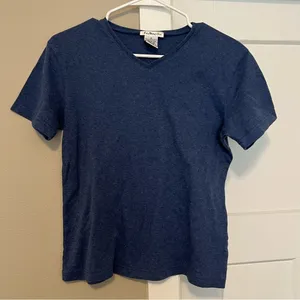 Talbots Blue Short Sleeve Tee Casual Cotton Blend thumbnail 1