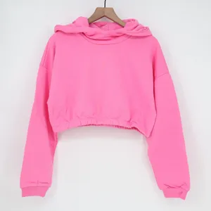 Naked Wardrobe Pink Cropped Elastic Hem Hoodie Sweatshirt XL thumbnail 2