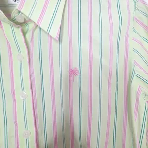 Lilly Pulitzer Vintage White Label Button Down Top Preppy Resortwear Size 4 thumbnail 3