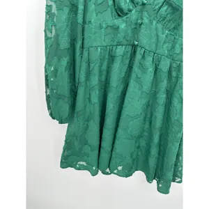 Cupshe‎ Green Sheer Floral Babydoll Dress Womens Sz M Mini Resort Ethereal Boho thumbnail 2