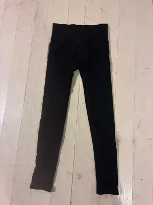 Classic Forever 21 Black High-Waisted Ribbed Leggings thumbnail 4