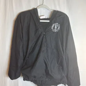 Marley Lilly Waterproof Black Pullover Monogram MAR White Font Size Small thumbnail 1