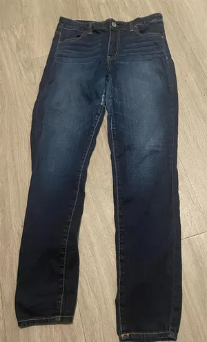 American Eagle Outfitters Dark Blue Skinny Jeans thumbnail 1