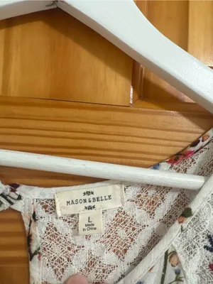 Nordstrom Mason Belle Size Large White Floral Tank Top thumbnail 5