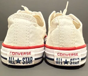 Converse All Star White Low Top Sneaker Youth Size 3/Woman’s 4.5 thumbnail 3